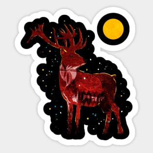 Magical forest - The deer Sticker